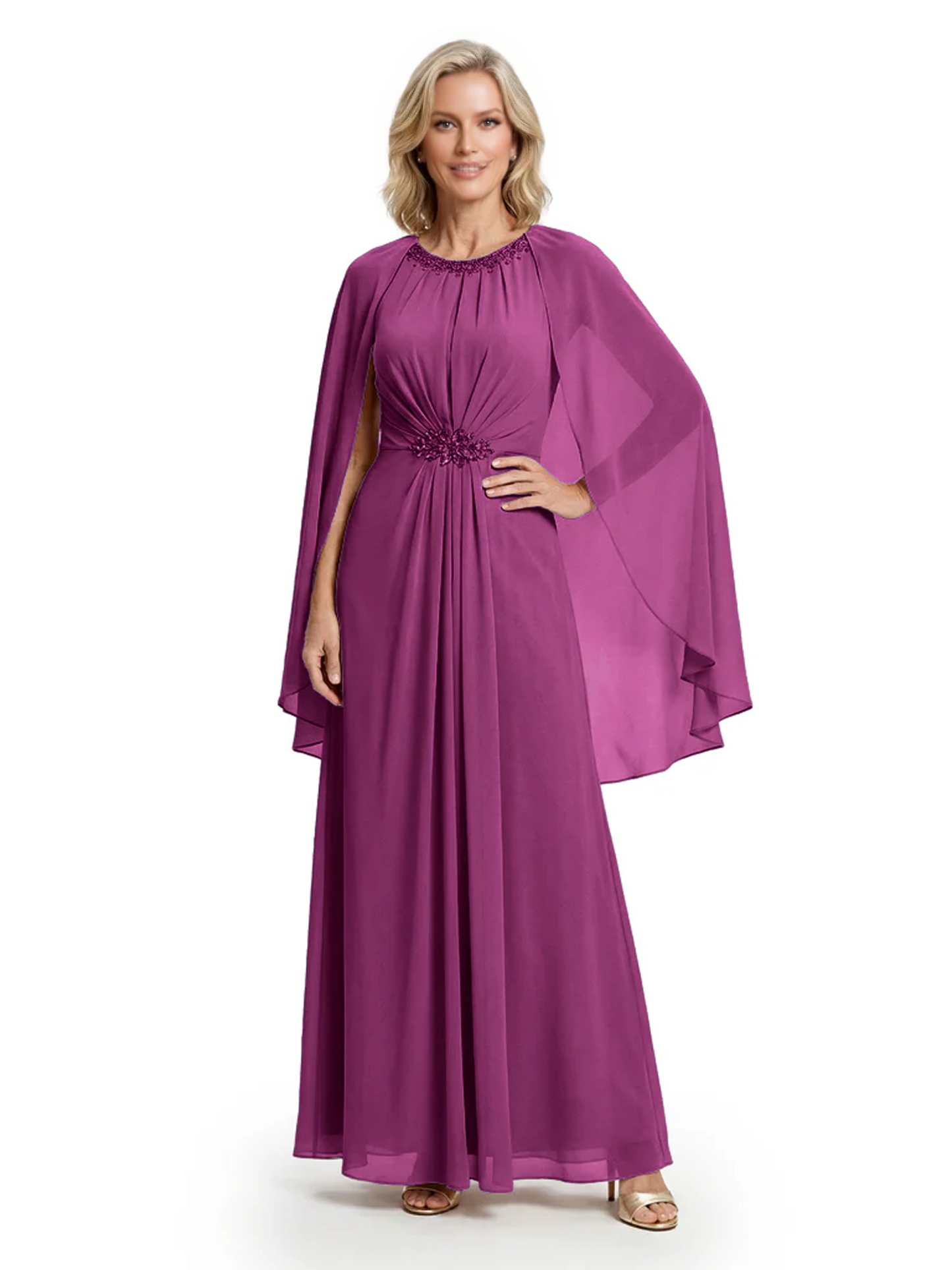 Floor Length Chiffon Mother of the Brides Dresses Wedding Party Gowns For Mom