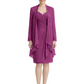 2PCS Knee Length Chiffon Mother of the Brides Dresses Short V-Neck