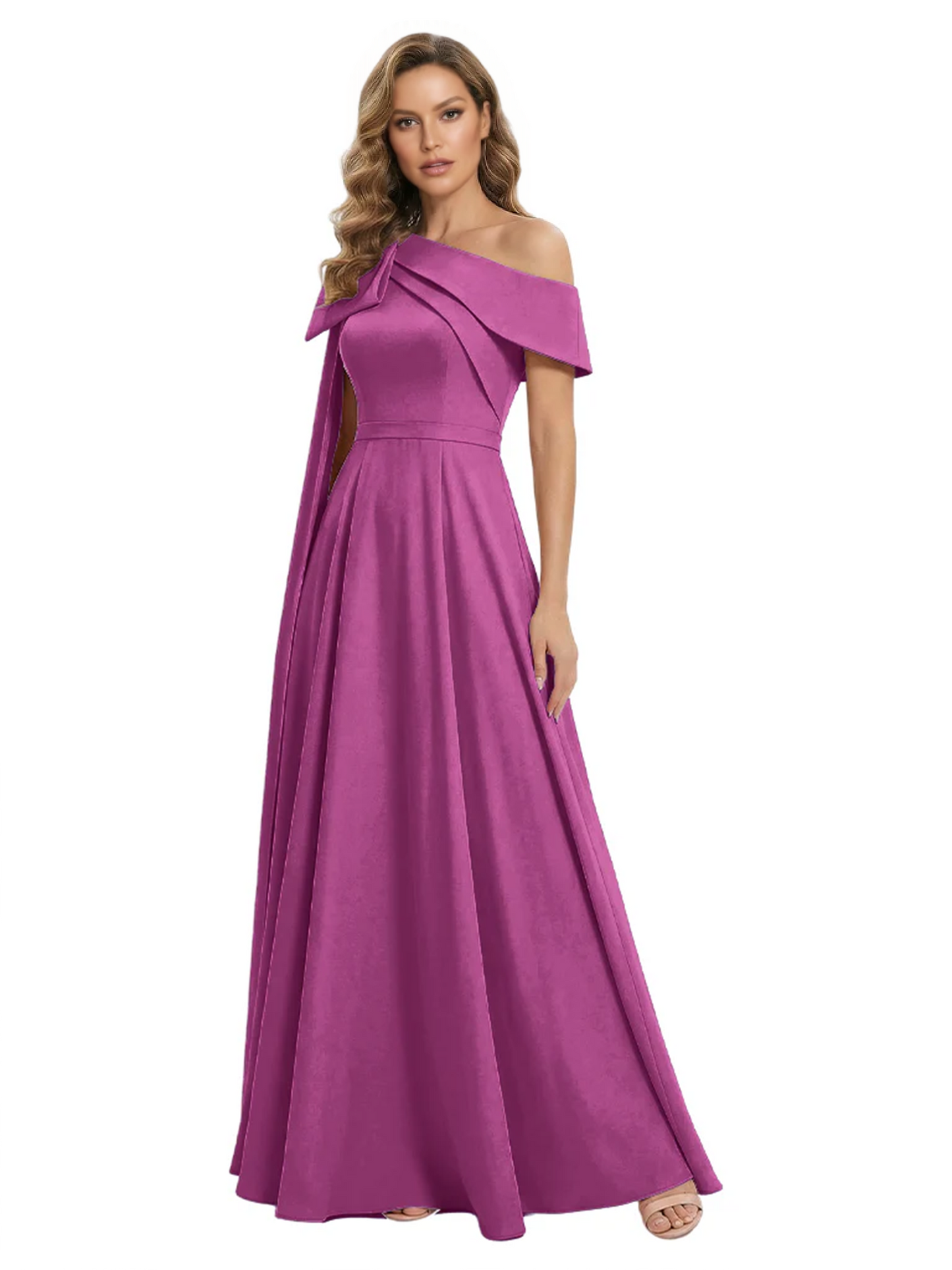 One Shoulder Elegant Mother of the Brides Dresses Mom Outfits Wedding Party