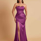 Sexy Soft Satin Mermaid Sweetheart Floor-Length Mermaid Bridesmaid Dresses