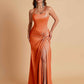 Gorgeous Square Criss Cross Soft Satin Side Slit Floor-Length Mermaid Bridesmaid Dresses