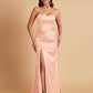 Sexy Soft Satin Mermaid Sweetheart Floor-Length Mermaid Bridesmaid Dresses