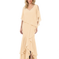 Chic Long A-Line Chiffon Mother of the Brides Dresses Sequin Mom Outfits