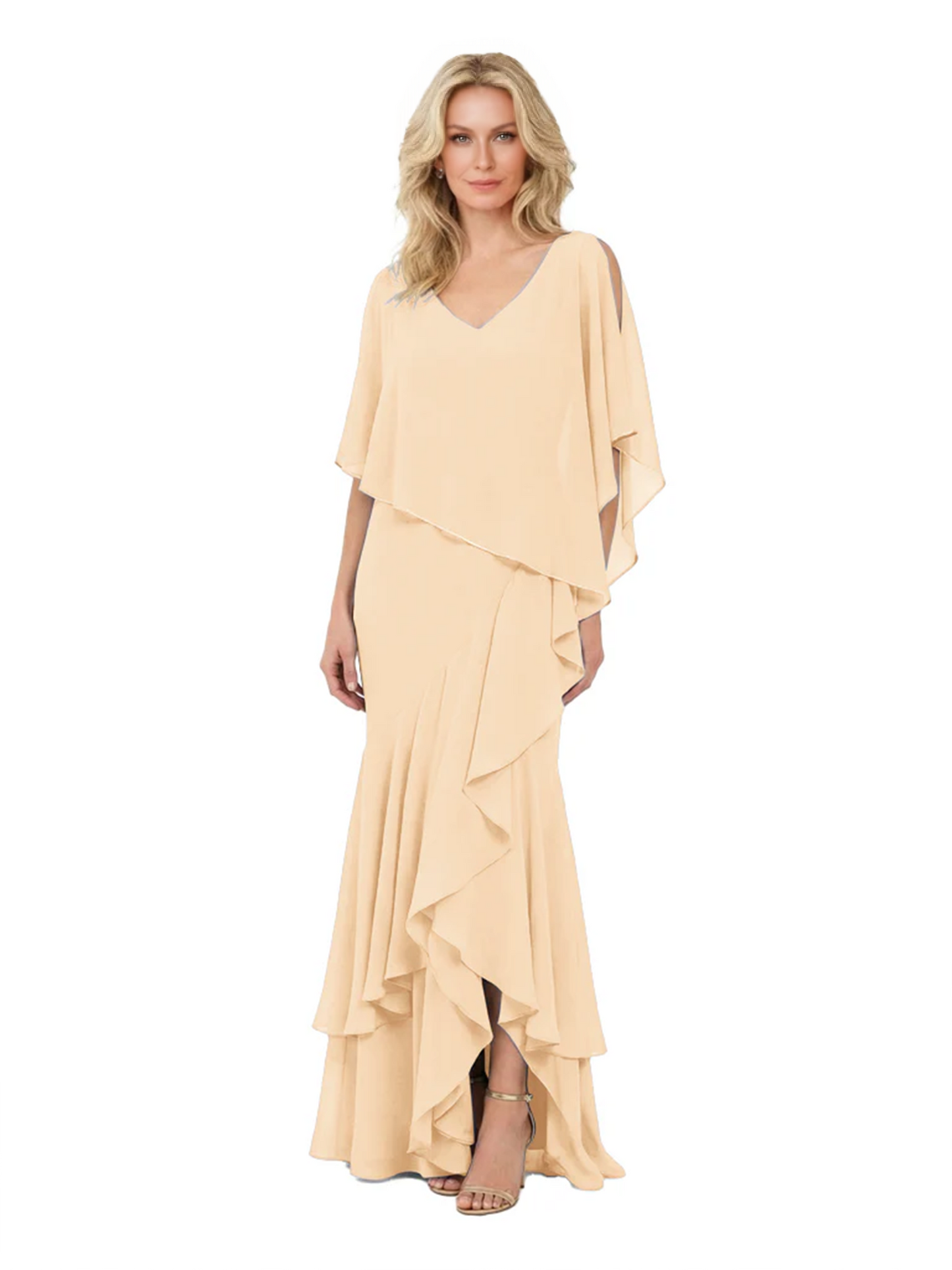 Chic Long A-Line Chiffon Mother of the Brides Dresses Sequin Mom Outfits