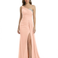 One Shoulder Mother of Bride Dress Ruffle Formal Gowns Mermaid Floor Length Train Slit