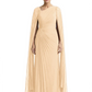 Elegant Asymmetric Neck Long A-Line Chiffon Mother of the Brides Dresses Mom Outfit with Cape