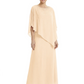 Elegant Mother of Bride Dresses Evening Gowns Trending 2026 Styles with Asymmetric Cape