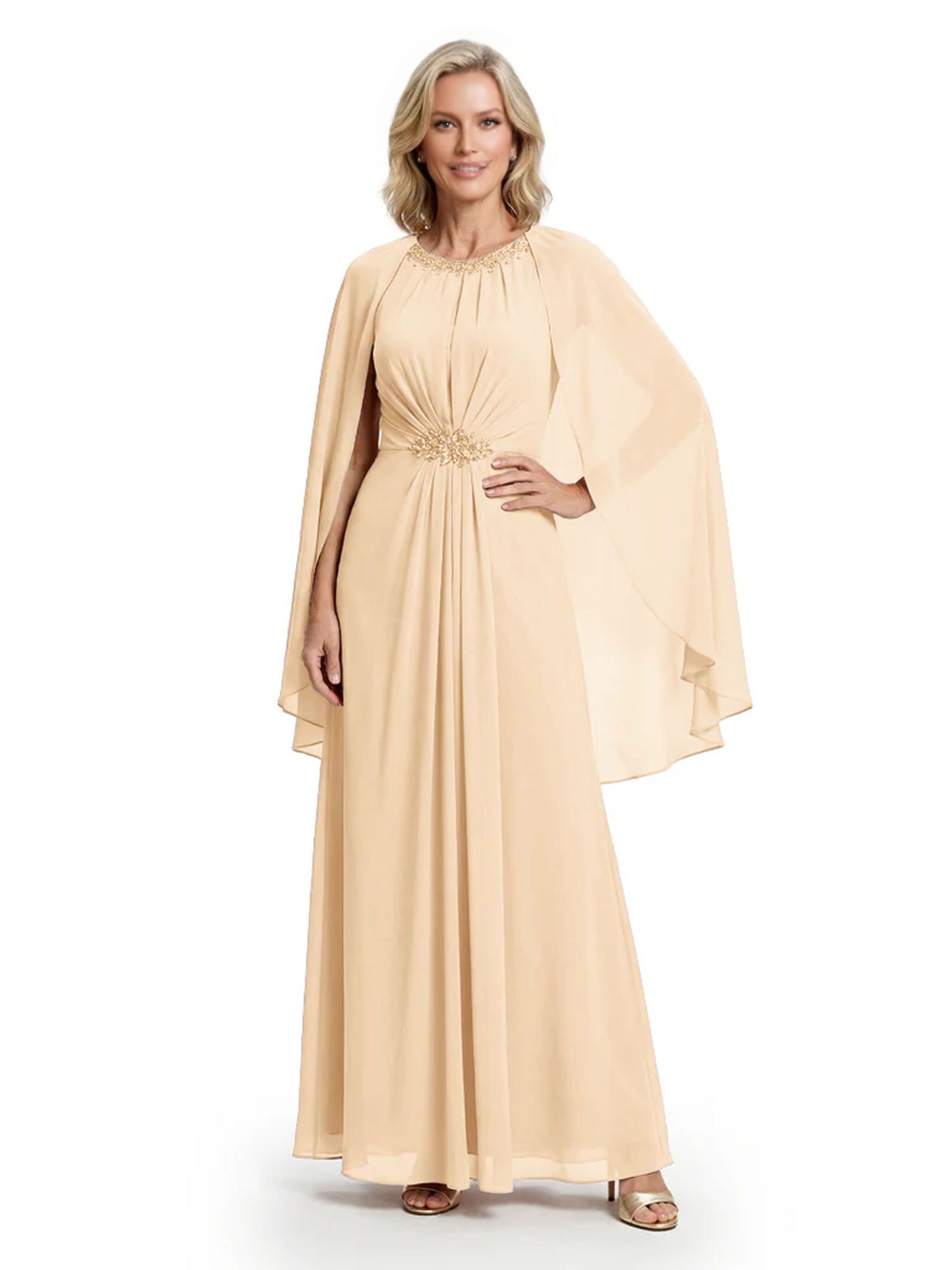 Floor Length Chiffon Mother of the Brides Dresses Wedding Party Gowns For Mom