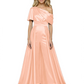 One Shoulder Mother of Bride jumpsuits Formal Gowns Floor Length Detachable Train