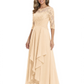 3/4 Sleeve Mother of the Bride Dress with Lace Embroidery High-Low Hem 2026