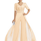 V-Neck Chiffon Mother of the Brides Jumpsuits Dresses Floor Length A-Line Lace