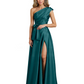 Wedding Mother of the Bride Dress One Shoulder and High Slit Formal Dresses