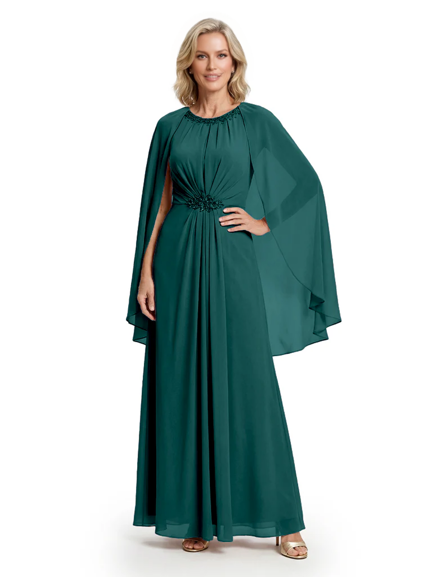 Floor Length Chiffon Mother of the Brides Dresses Wedding Party Gowns For Mom