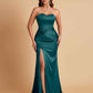 Sexy Soft Satin Mermaid Sweetheart Floor-Length Mermaid Bridesmaid Dresses