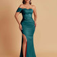 Sexy Soft Satin Mermaid One Shoulder Floor-Length Mermaid Bridesmaid Dresses