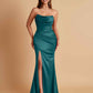 Sexy Soft Satin Mermaid Side Slit Floor-Length Mermaid Bridesmaid Dresses