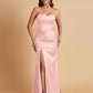 Sexy Soft Satin Mermaid Sweetheart Floor-Length Mermaid Bridesmaid Dresses