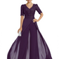 V-Neck Chiffon Mother of the Brides Jumpsuits Dresses Floor Length A-Line Lace