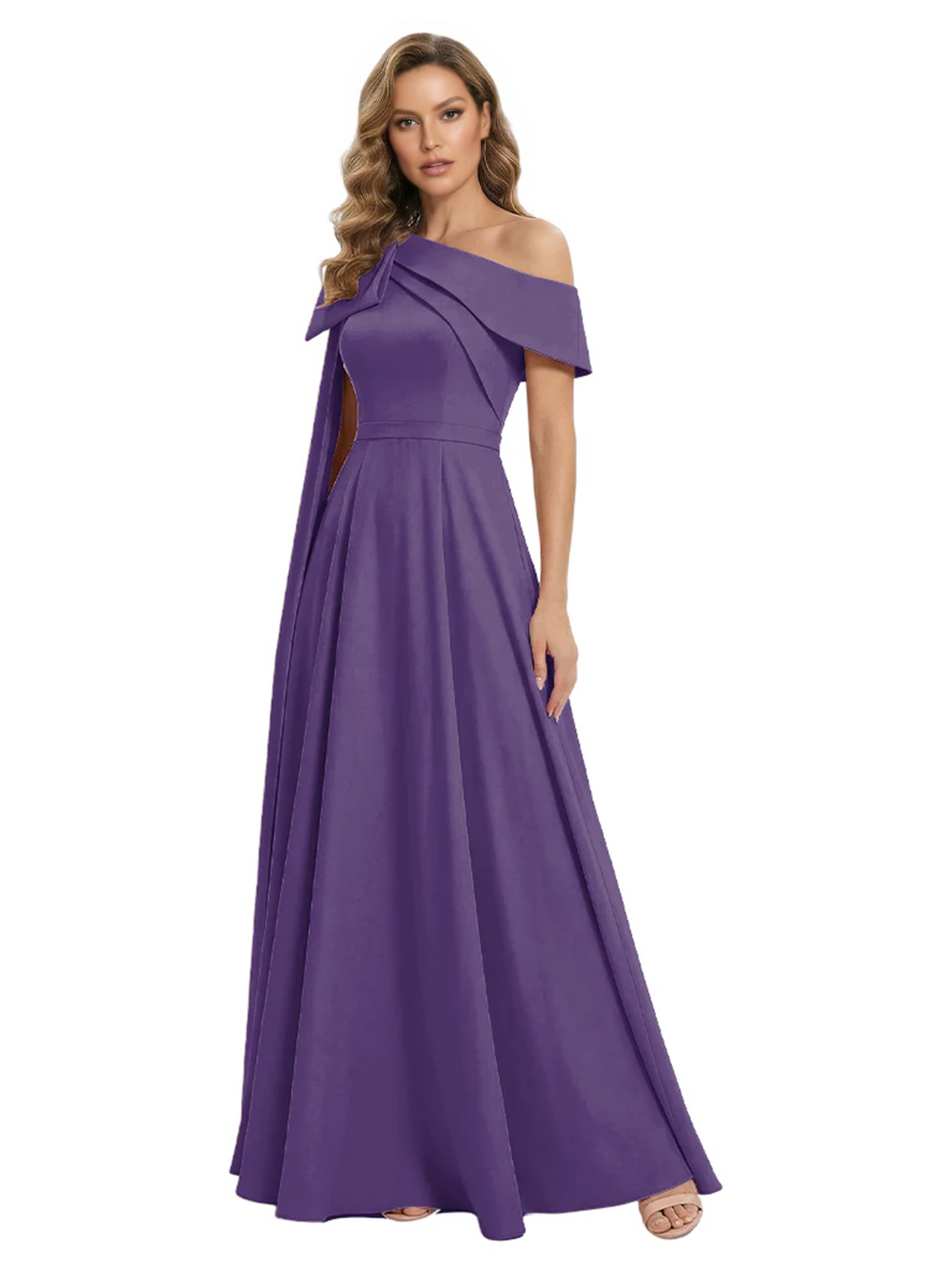 One Shoulder Elegant Mother of the Brides Dresses Mom Outfits Wedding Party