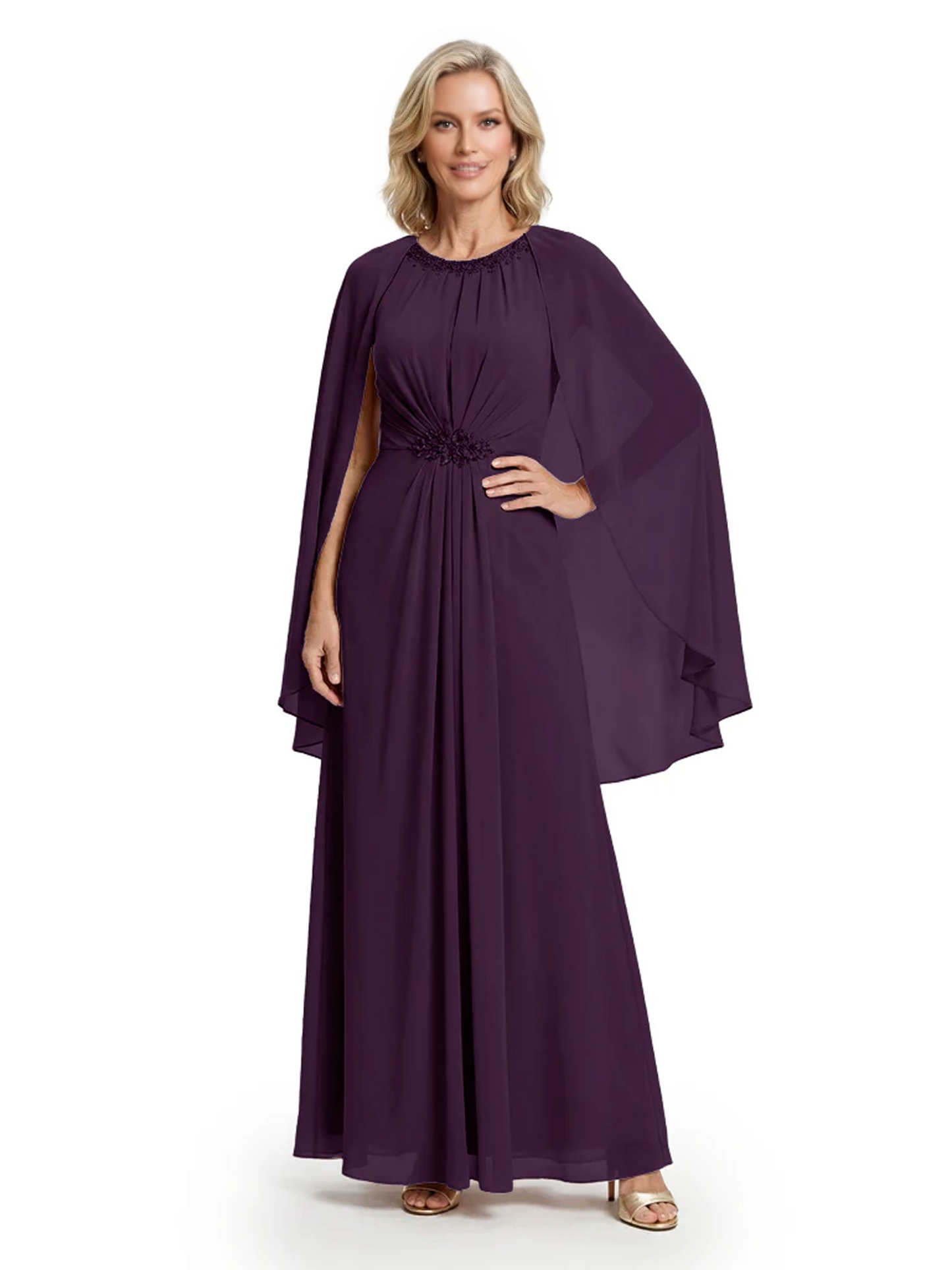 Floor Length Chiffon Mother of the Brides Dresses Wedding Party Gowns For Mom