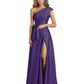 Wedding Mother of the Bride Dress One Shoulder and High Slit Formal Dresses