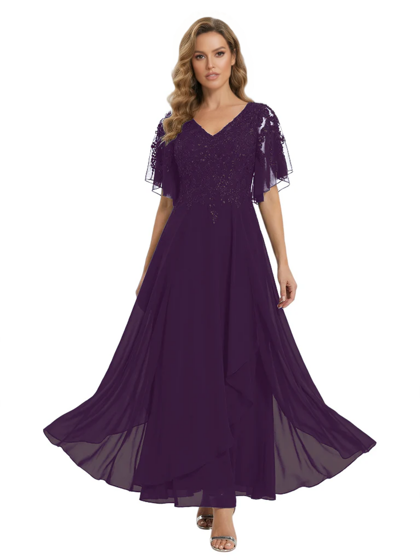 Bling Sequin Chiffon Mother of the Brides Dresses Wedding Party Gowns For Mom