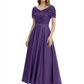 Luxury Formal Dress Sparkling Sequin Top Mother of Bride Dress Silk Satin A-Line Gowns