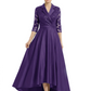 Elegant Mother of Bride Dress Evening Gowns Trending Styles with Lapel Collar 3/4 Sleeves