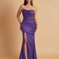 Sexy Soft Satin Mermaid Side Slit Floor-Length Mermaid Bridesmaid Dresses