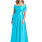 Formal Floor-Length Mother of the Bride Gown Sleeveless Satin Maxi Dress with Drape