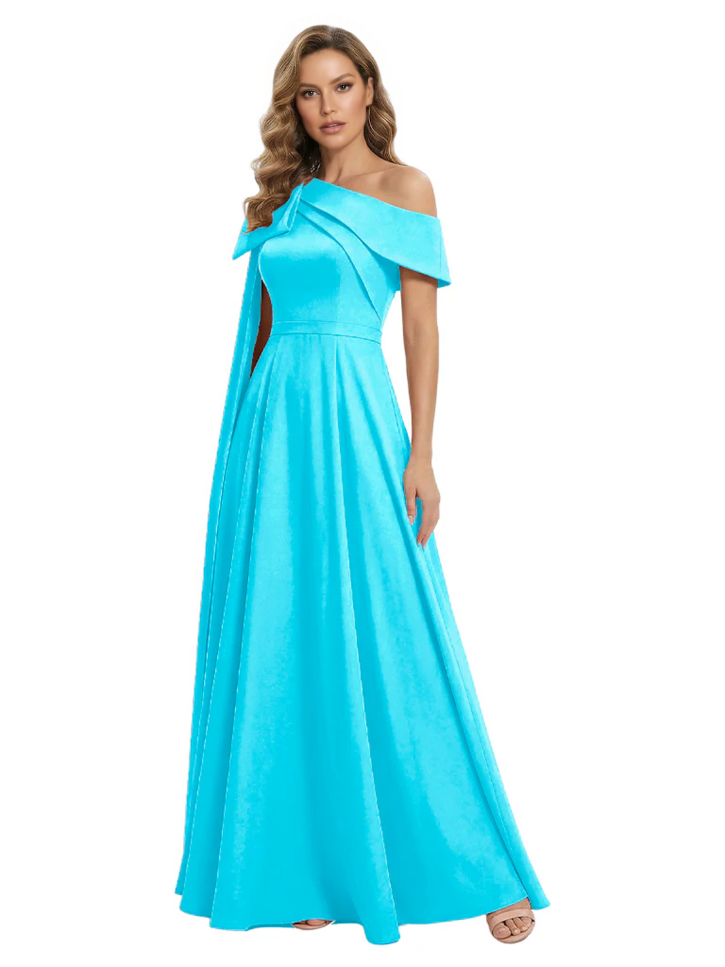One Shoulder Elegant Mother of the Brides Dresses Mom Outfits Wedding Party