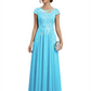 Chic Long A-Line Chiffon Mother of the Brides Dresses Sequin Mom Outfits For Wedding