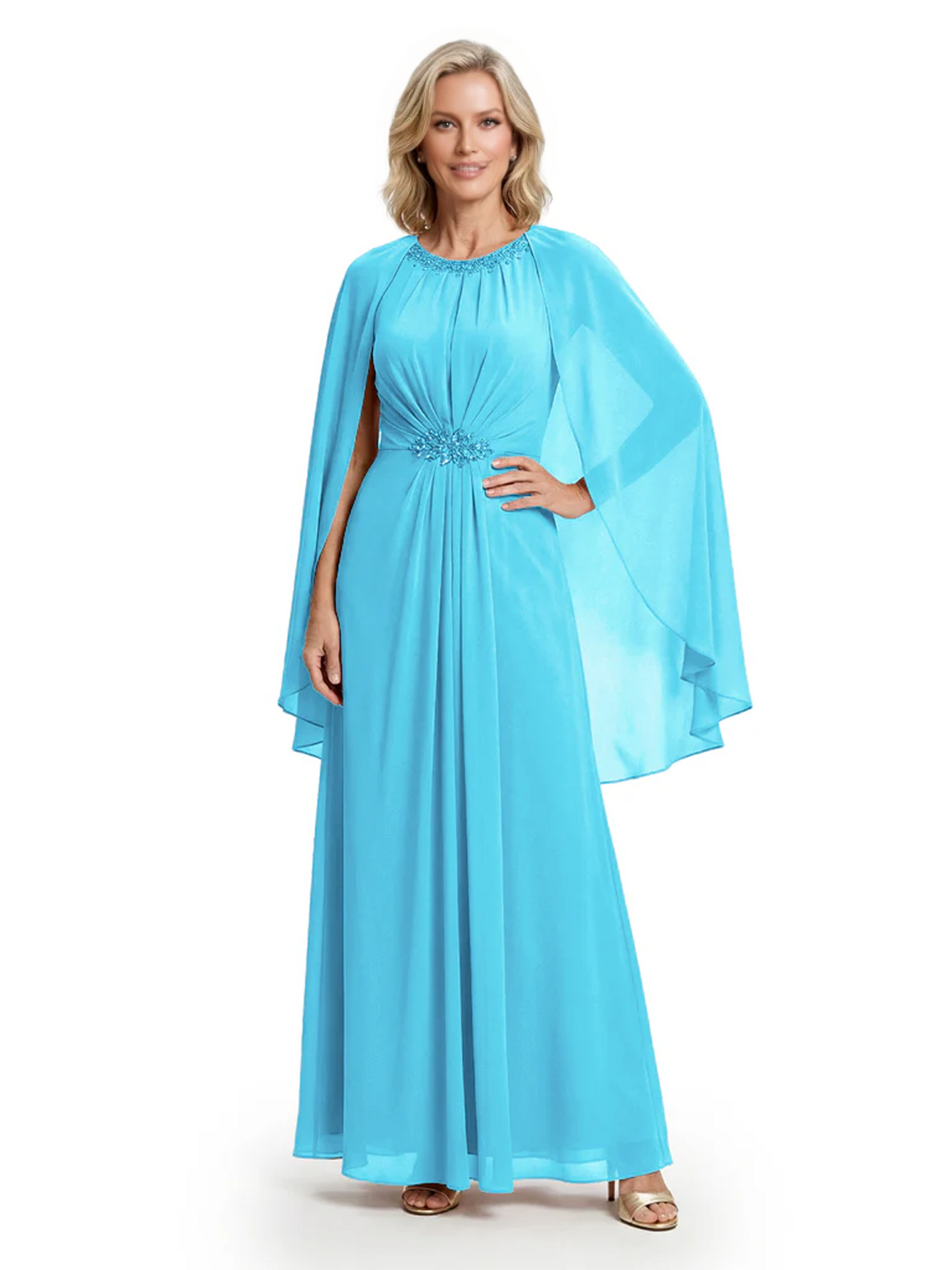 Floor Length Chiffon Mother of the Brides Dresses Wedding Party Gowns For Mom