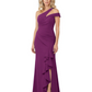 Modern Mother of Bride Dresses 2026 Asymmetric Neckline Ruffle Slit Gown