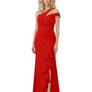 Modern Mother of Bride Dresses 2026 Asymmetric Neckline Ruffle Slit Gown