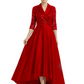 Elegant Mother of Bride Dress Evening Gowns Trending Styles with Lapel Collar 3/4 Sleeves