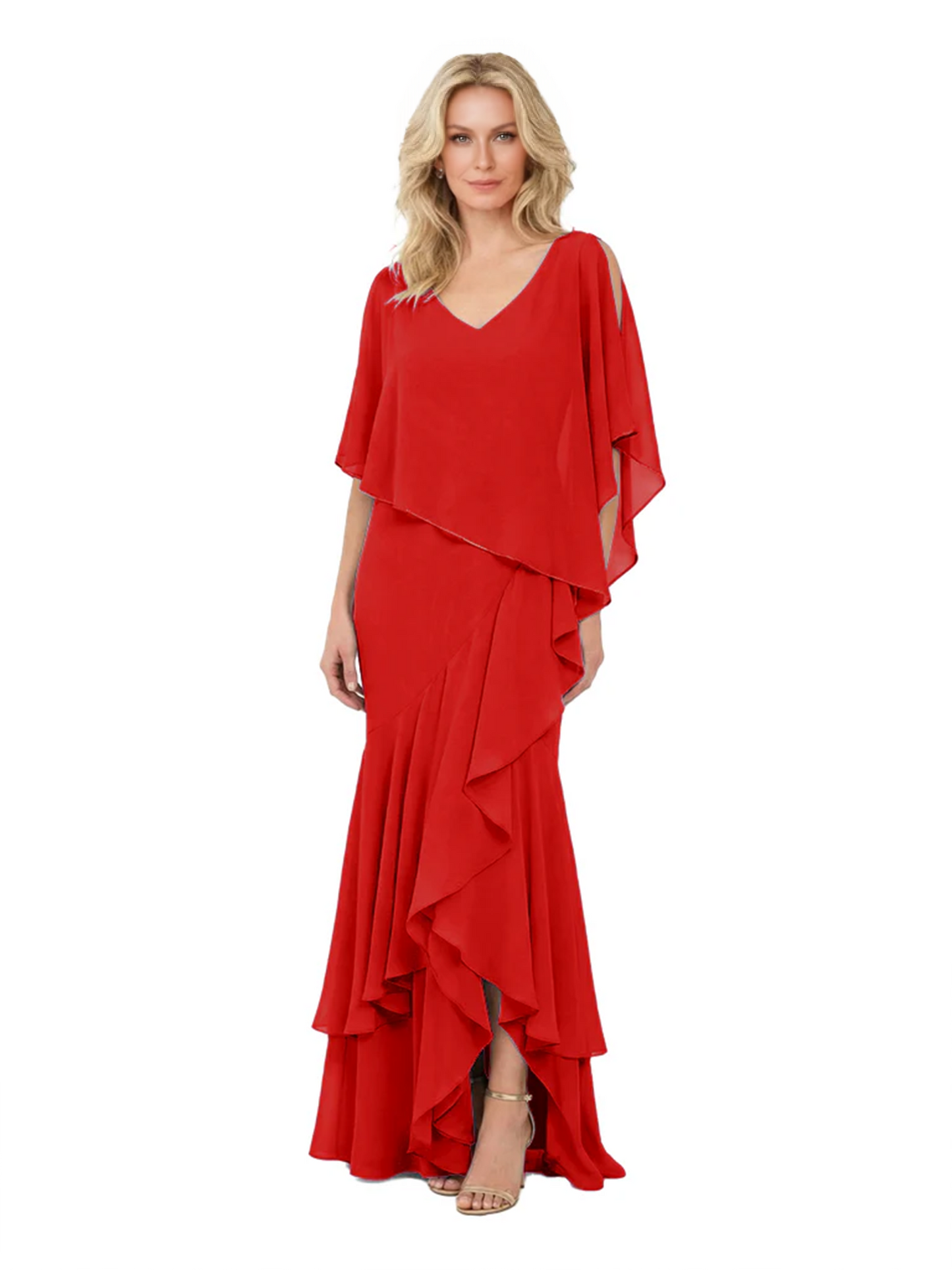 Chic Long A-Line Chiffon Mother of the Brides Dresses Sequin Mom Outfits