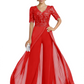 V-Neck Chiffon Mother of the Brides Jumpsuits Dresses Floor Length A-Line Lace
