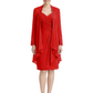 2PCS Knee Length Chiffon Mother of the Brides Dresses Short V-Neck