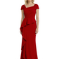 A-Line Satin Cap Sleeves Mother of the Brides Dresses Floor Length For Wedding