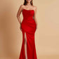 Sexy Soft Satin Mermaid Side Slit Floor-Length Mermaid Bridesmaid Dresses