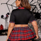 Sexy Halloween Costumes Cosplay Lingerie with Mini Skirt - Plus Size Lingerie Set for Women