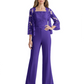 Mother of the Bride Jumpsuit with Lace Jacket 3/4 Sleeve Formal Pant Suit