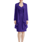 2PCS Knee Length Chiffon Mother of the Brides Dresses Short V-Neck