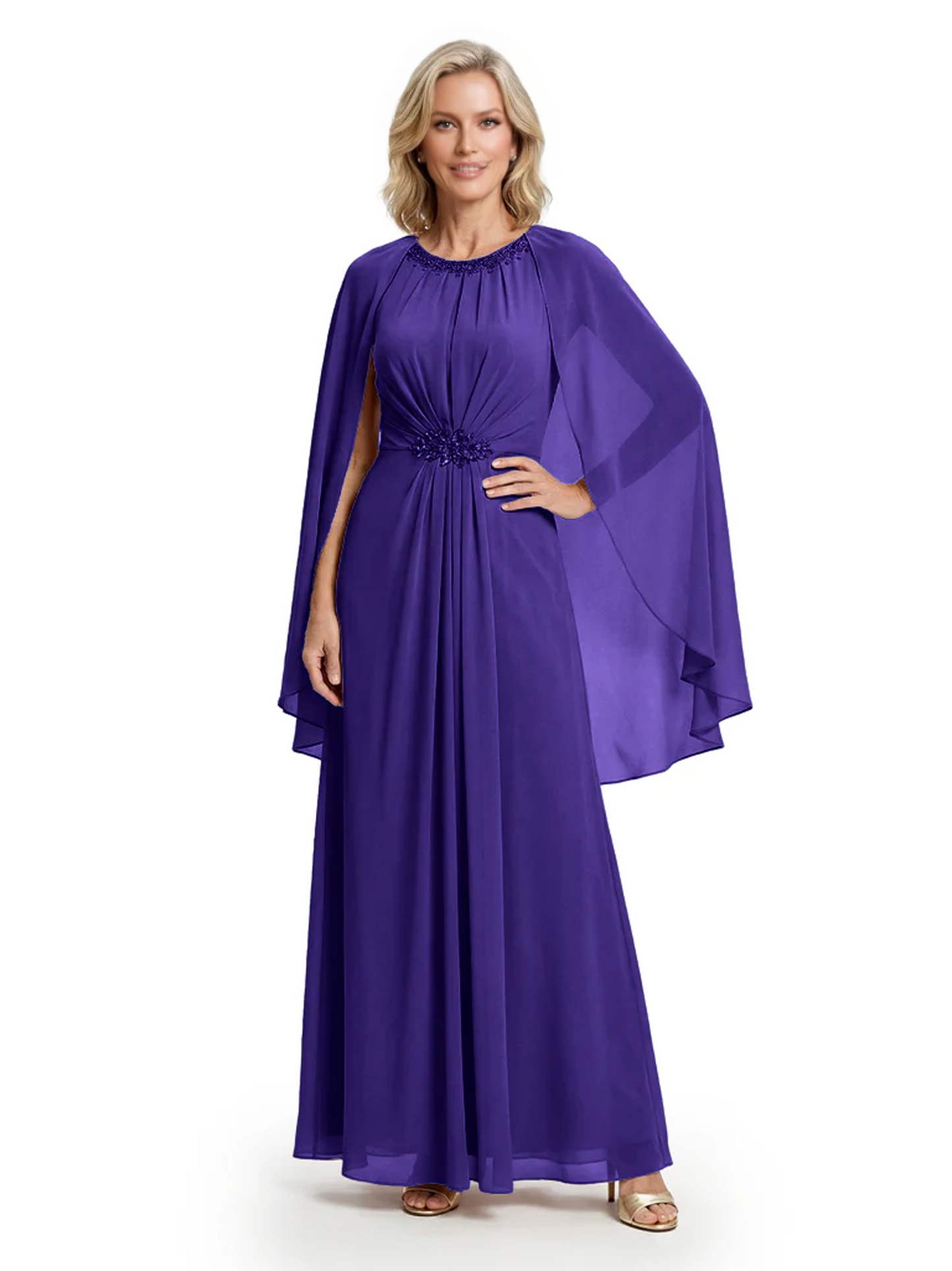 Floor Length Chiffon Mother of the Brides Dresses Wedding Party Gowns For Mom