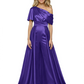 One Shoulder Mother of Bride jumpsuits Formal Gowns Floor Length Detachable Train