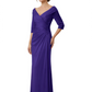 Elegant 3/4 Sleeve Mother of the Brides Dresses Mom Outfits Wedding Satin