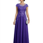 Chic Long A-Line Chiffon Mother of the Brides Dresses Sequin Mom Outfits For Wedding