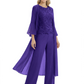 Elegant Pink 3-Piece Pant Set Trending 2026 Styles with Lace Wide-Leg Pants