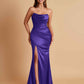 Sexy Soft Satin Mermaid Side Slit Floor-Length Mermaid Bridesmaid Dresses